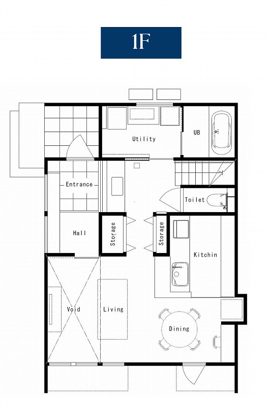 売却型モデルハウス間取り図1Ｆ