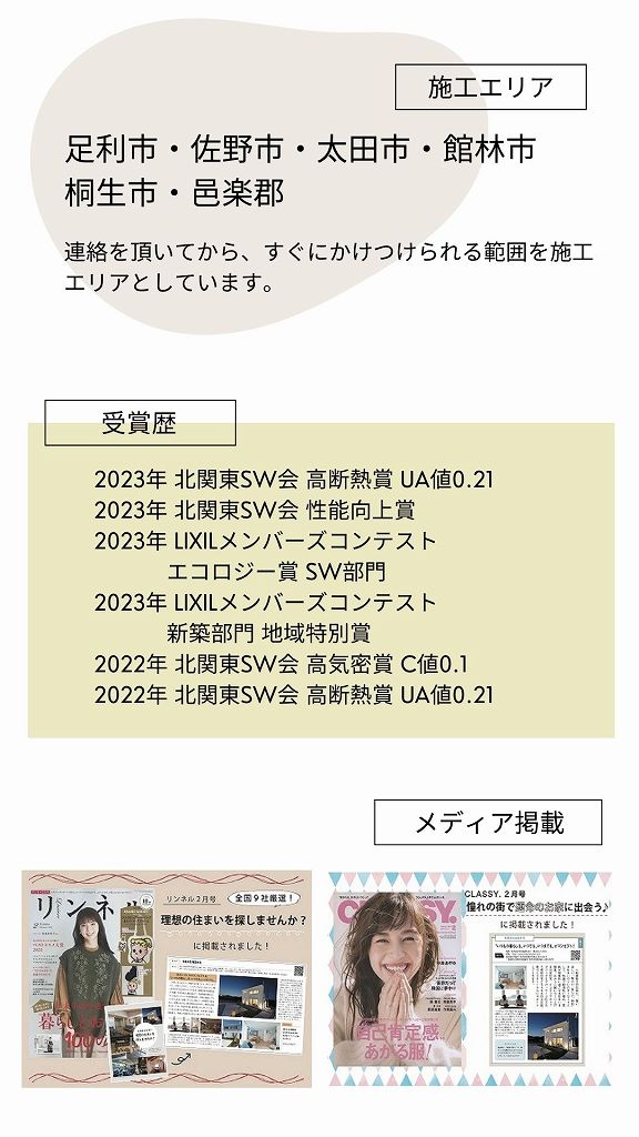 福富住宅の施工エリア、受賞歴、メディア掲載歴