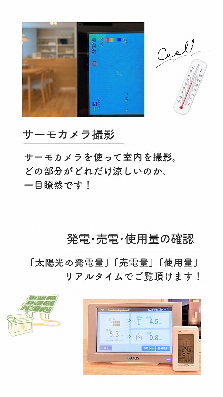 サーモカメラ撮影、電力確認