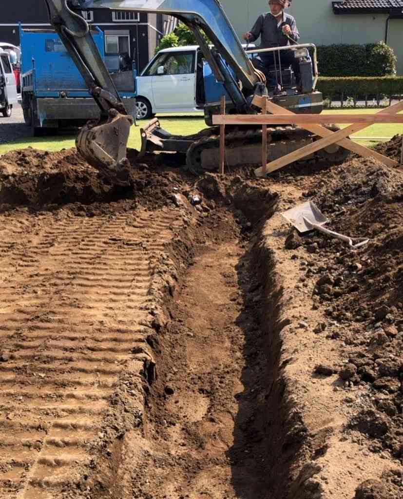 増築　基礎工事の写真